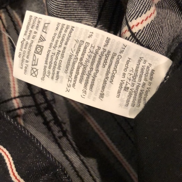 Madewell Cali Demi Boot Striped Cropped Jeans 26 - Picture 11 of 13